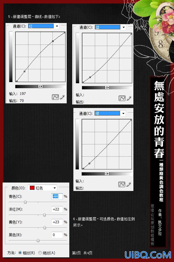 ps调出树林MM秋天效果调色教程