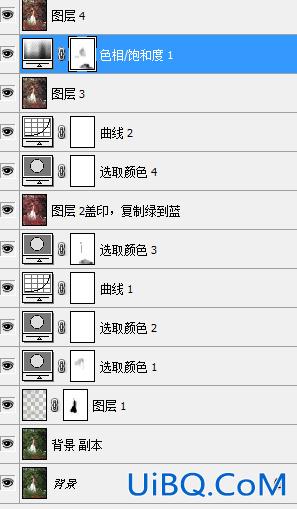 ps调出树林MM秋天效果调色教程