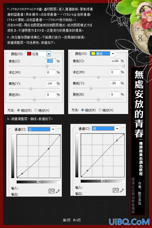 ps调出树林MM秋天效果调色教程