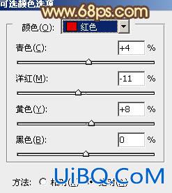 ps调出树林MM图片梦幻的橙褐色