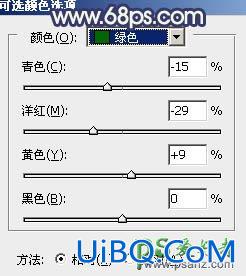 ps调色教程：巧用云彩滤镜等工具给美女外景照调出梦幻淡绿色效果