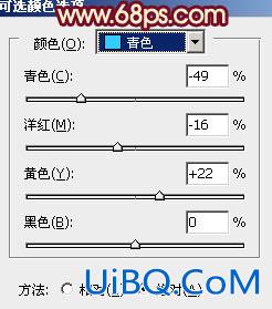 ps调出树林MM图片甜美的青绿色