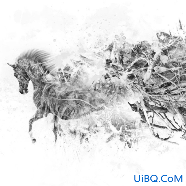 Photoshop插画制作教程：设计一幅艺术马插画图片,艺术的马匹造型插画。