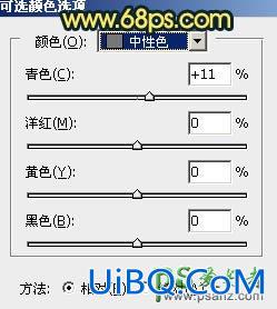 PS给街头自拍的欧美情侣艺术照调出唯美的暗青色