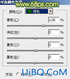 ps调出树木边的MM图片纯美的黄绿色