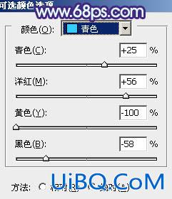 ps淡蓝色非主流效果