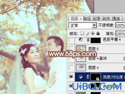 ps树林非主流婚片效果