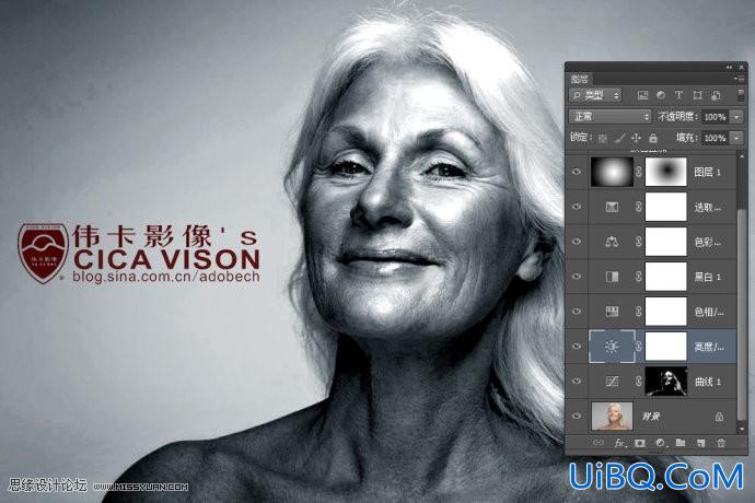 ps盘cs6做高光黑白效果照片
