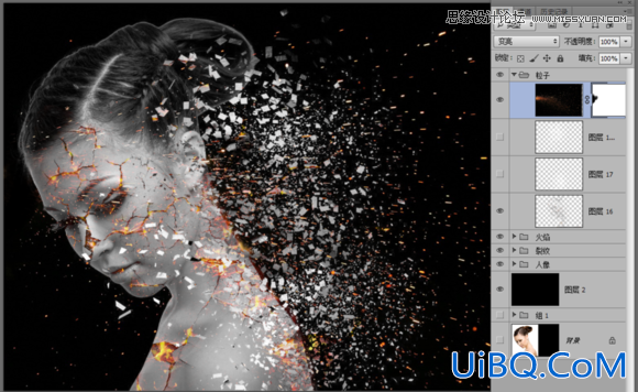 打散人像，ps做人像碎裂效果教程