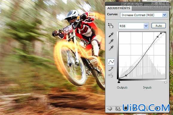 ps做高速火焰自行车效果教程