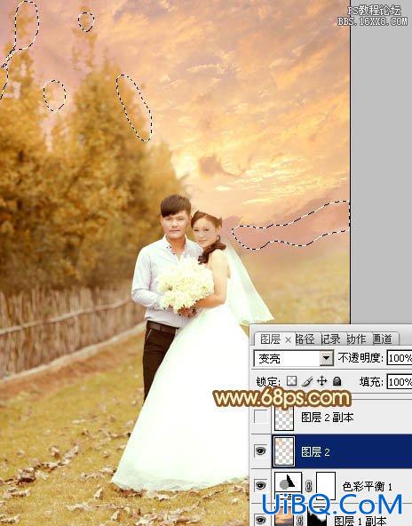 ps调90后新婚燕尔情侣婚纱照