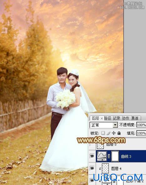 ps调90后新婚燕尔情侣婚纱照