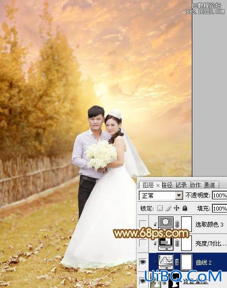 ps调90后新婚燕尔情侣婚纱照