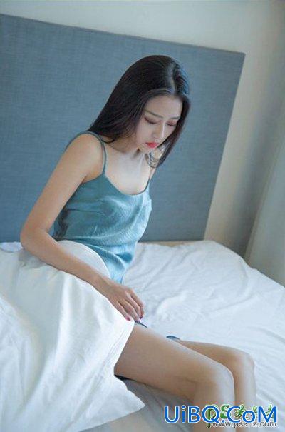 PS给美腿少女私房写真照调出日系小清新色彩，日系美女调