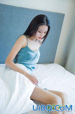 PS给美腿少女私房写真照调出日系小清新色彩，日系美女调