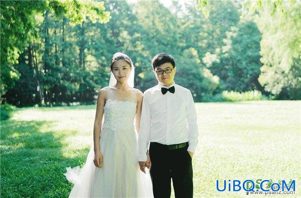 PS婚片调色教程：给情侣婚纱照调出漂亮的夏日小清新风格