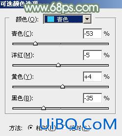 ps调出非主流青绿色效果