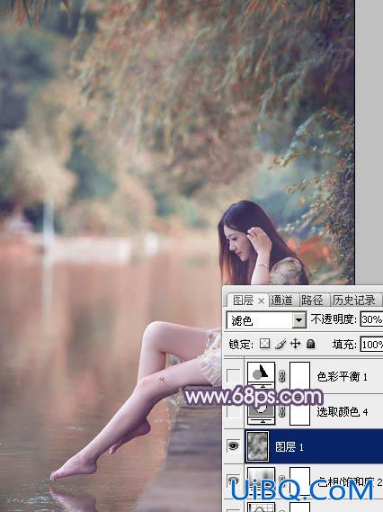 ps白花裙美女图片教程