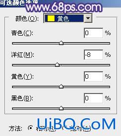 ps调出紫黄色调教程