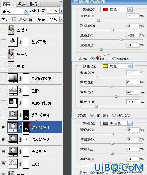 学习用ps可选颜色给户外女生照片调出时尚的中性色调效果。